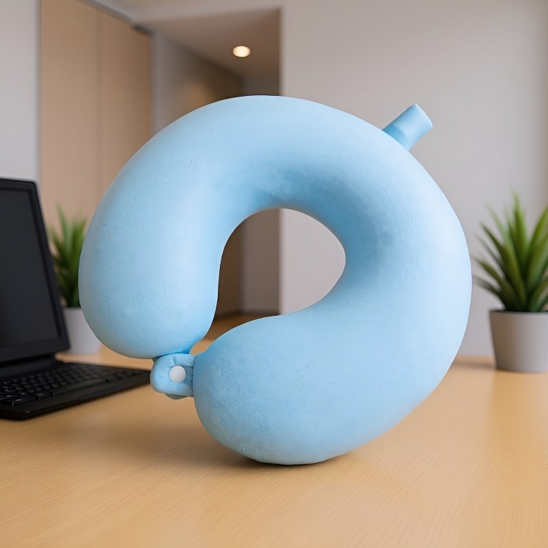 Reise Memory Foam Nackenkissen mit U-Form, abnehmbar und waschbar