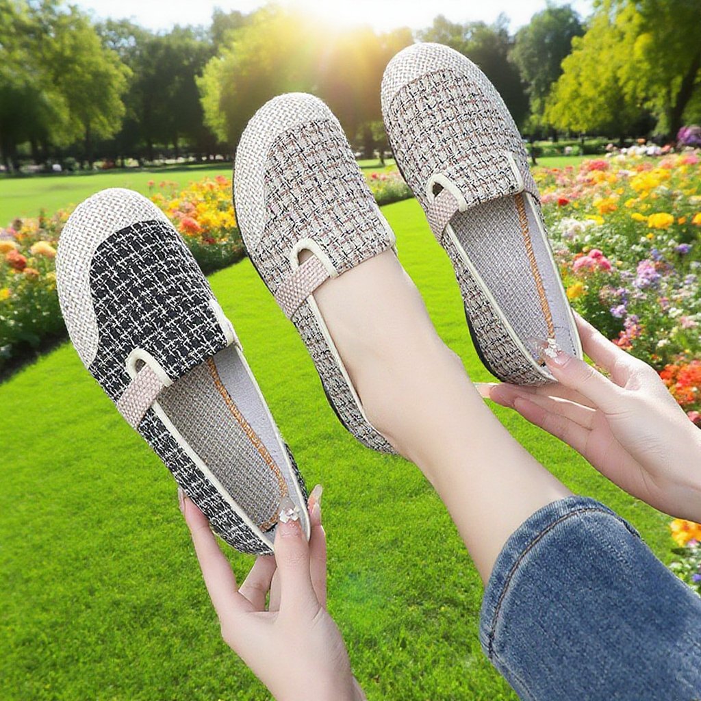 Dámské boty s měkkou podrážkou z látky