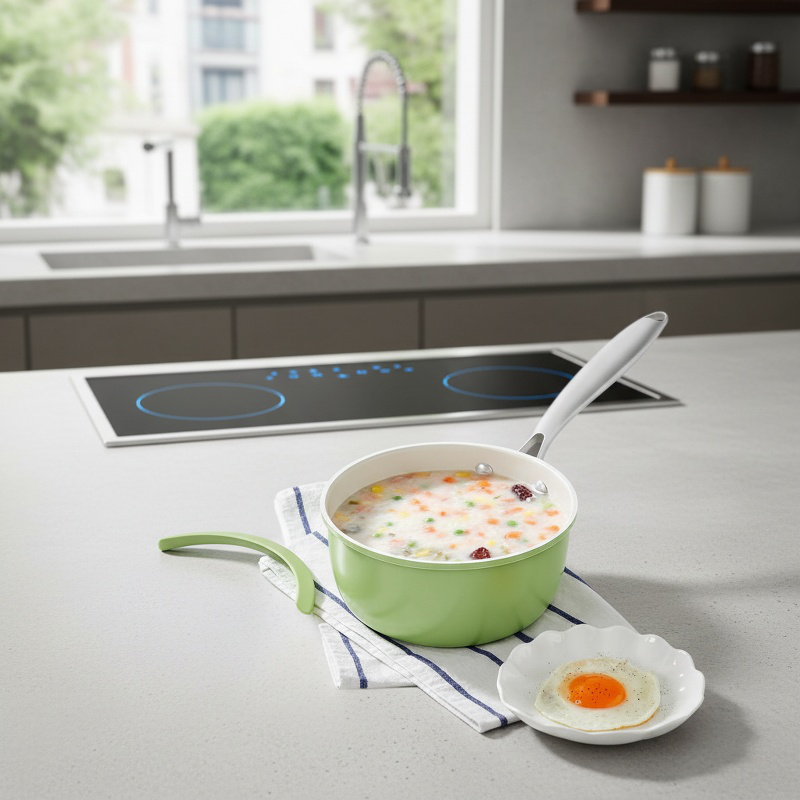 Tapa segura y ergonómica de la olla de cerámica para bebés