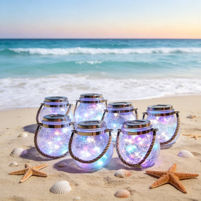 Lámpara de botella de deseos solar para jardín nocturno