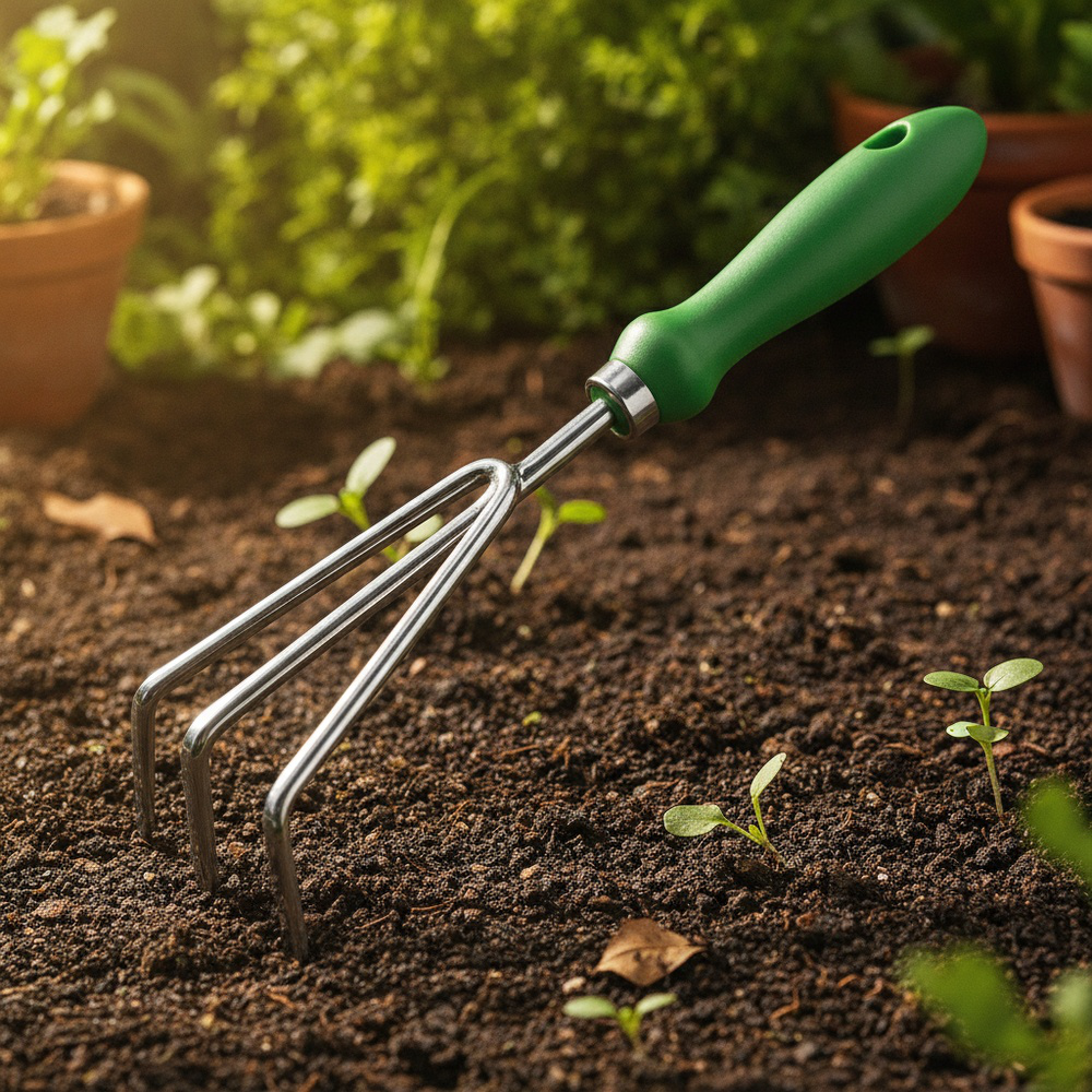 Outdoor Gartenrechen aus Edelstahl