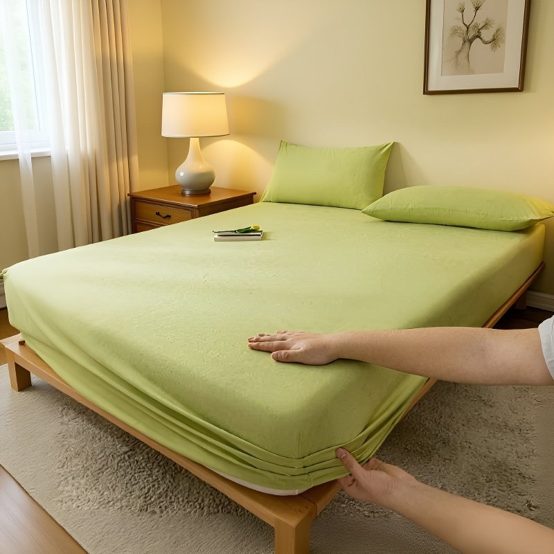 싱글 워싱 면 침대 커버 쓰리피스 침대 삿갓 보호 커버 기숙사 싱글 침대 워싱 면 침대 커버 침대 삿갓
