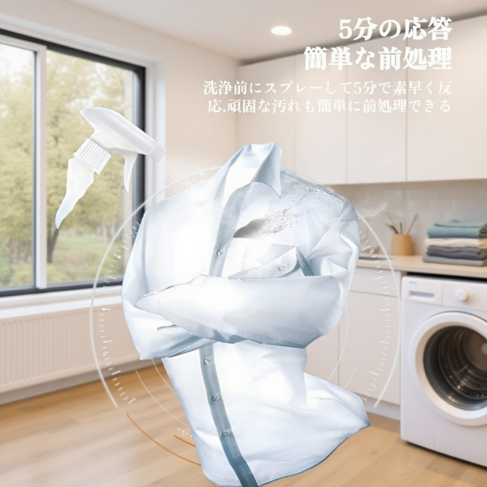 洗濯前後の衣類比較写真