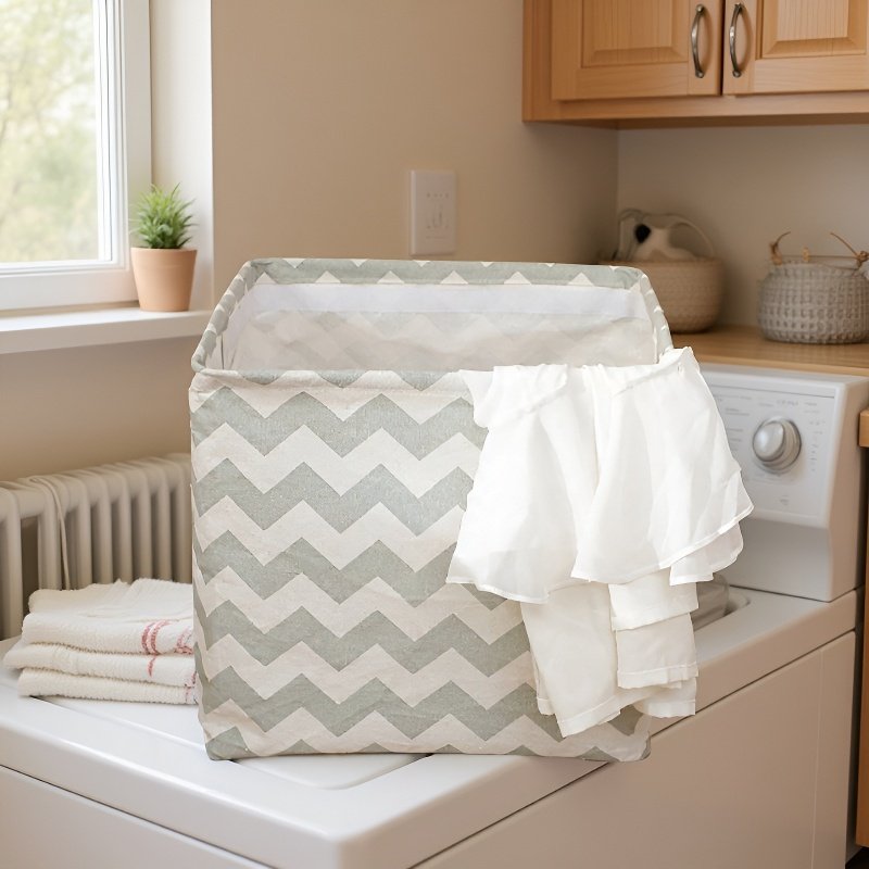 収納バッグをコンパクトに折りたたむ様子