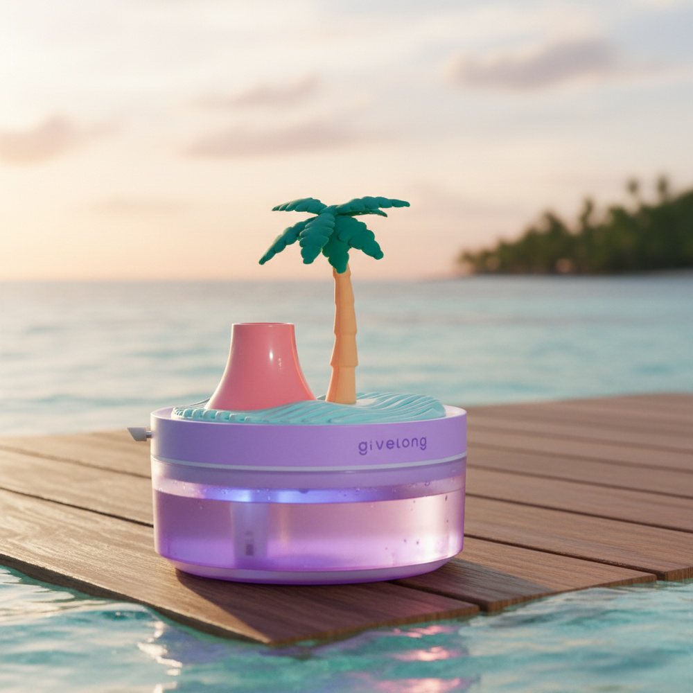 Lampe d'ambiance avec éclairage LED et fonction humidification