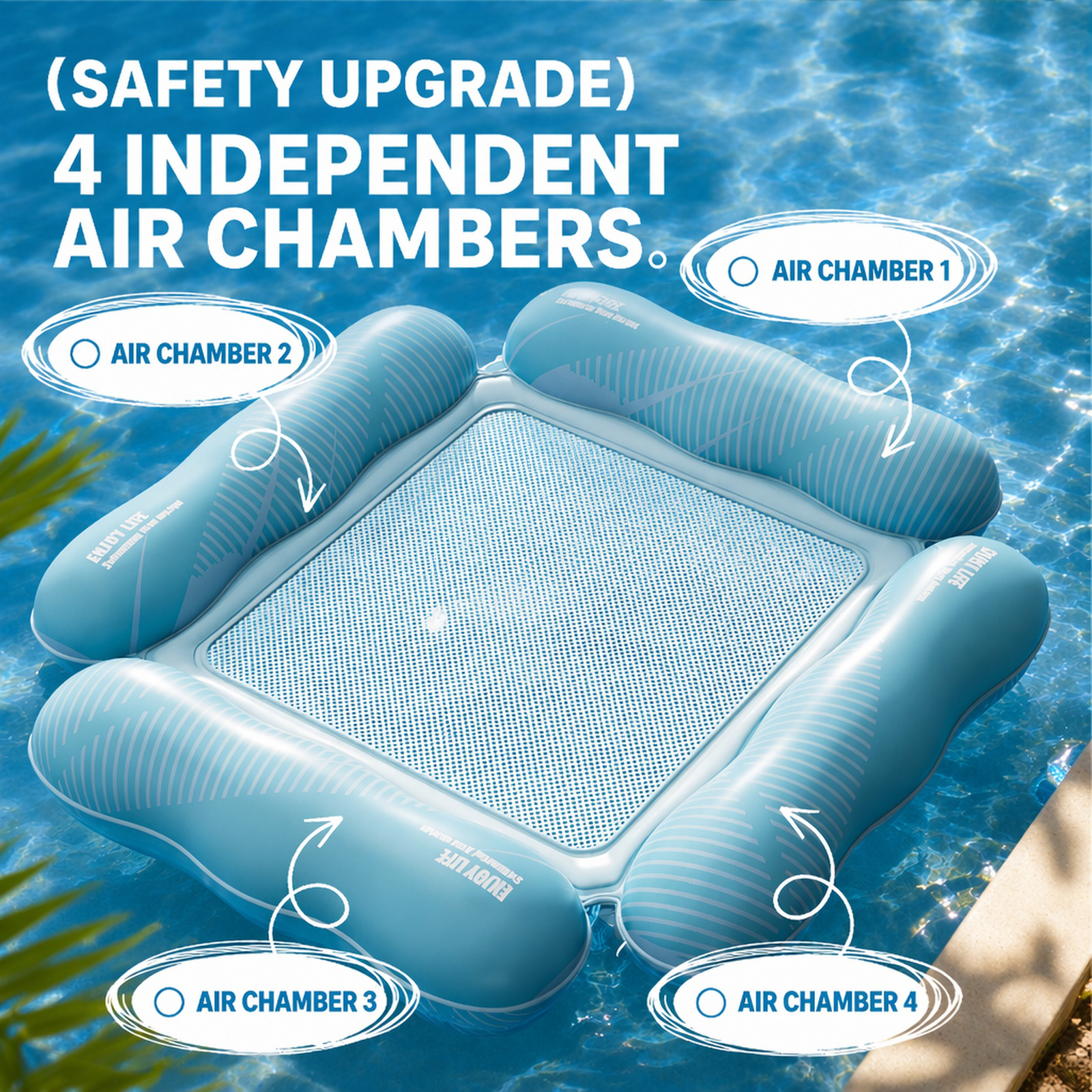 Inflatable floating rafts, adult foldable backrest recliners, inflatable striped floating beds, sing
