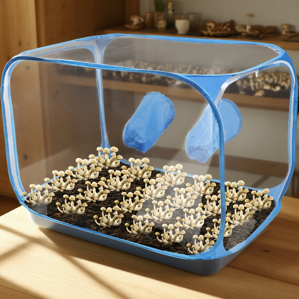 持ち運び便利なキノコ栽培バッグ