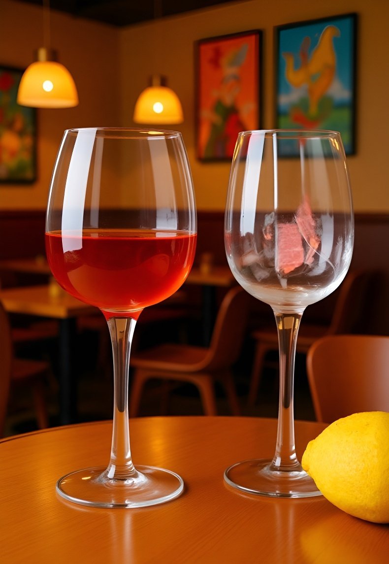 زجاج بلوري أحمر يعكس الضوء بشكل رائع