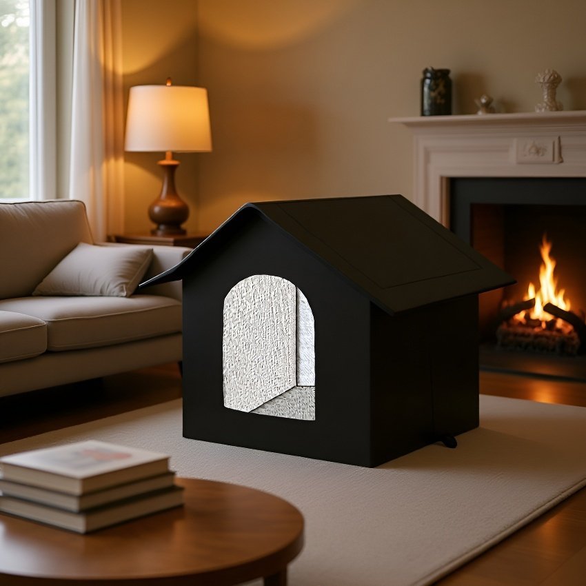 Katzenbett und Hundebett für draußen, wasserdichtes Katzenhaus aus Oxford-Stoff, kältebeständig und 