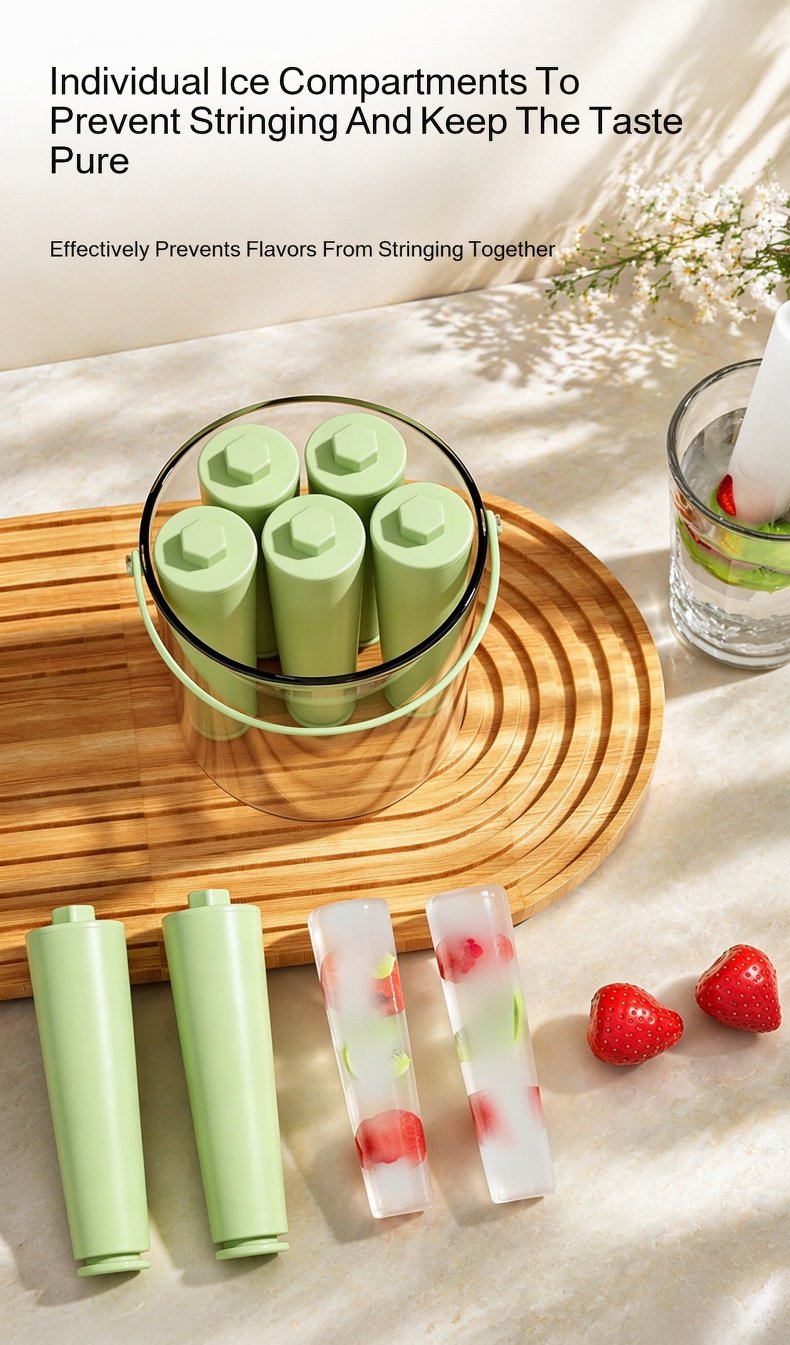 Reusable long ice cube molds for home bar