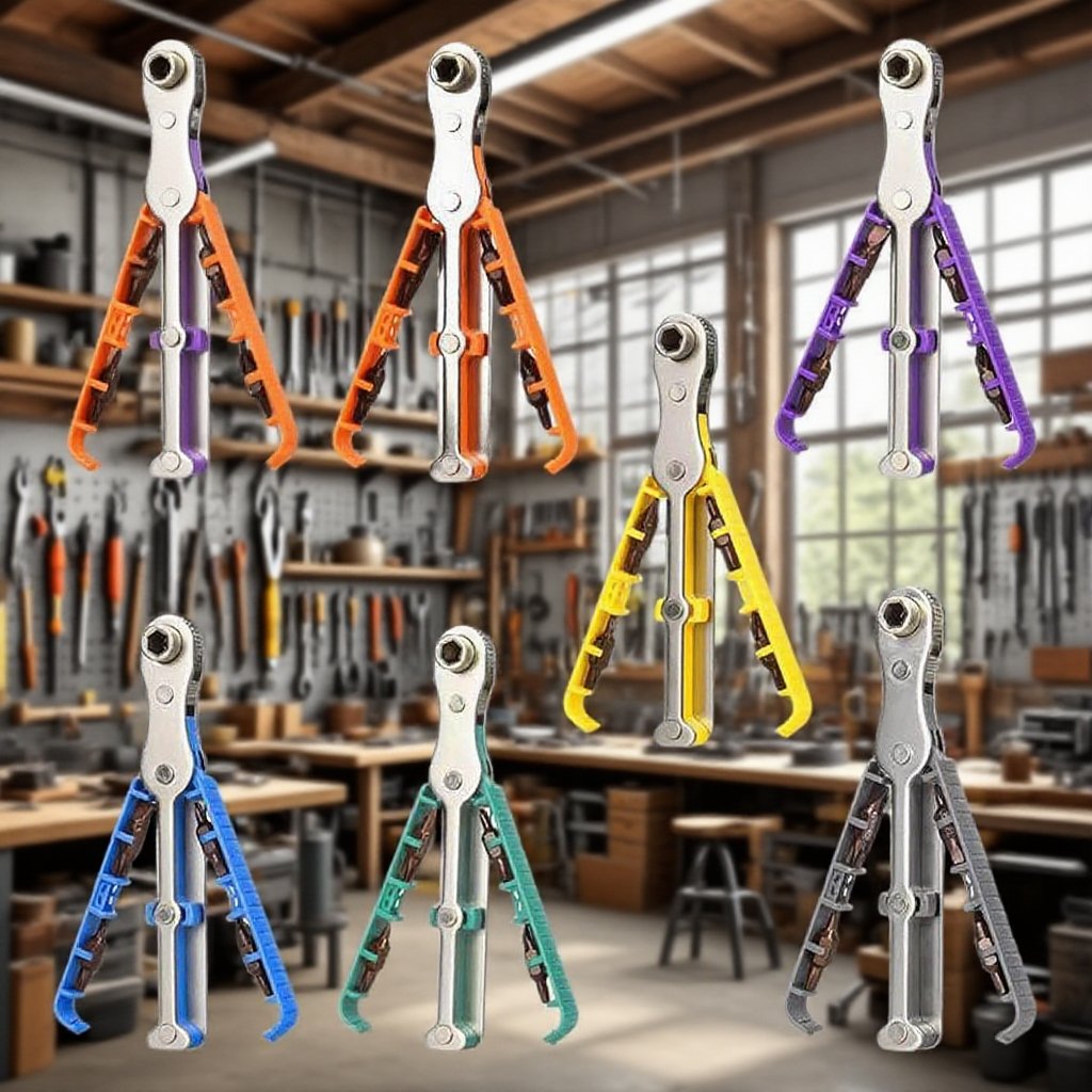 Narrow bidirectional ratchet screwdriver set