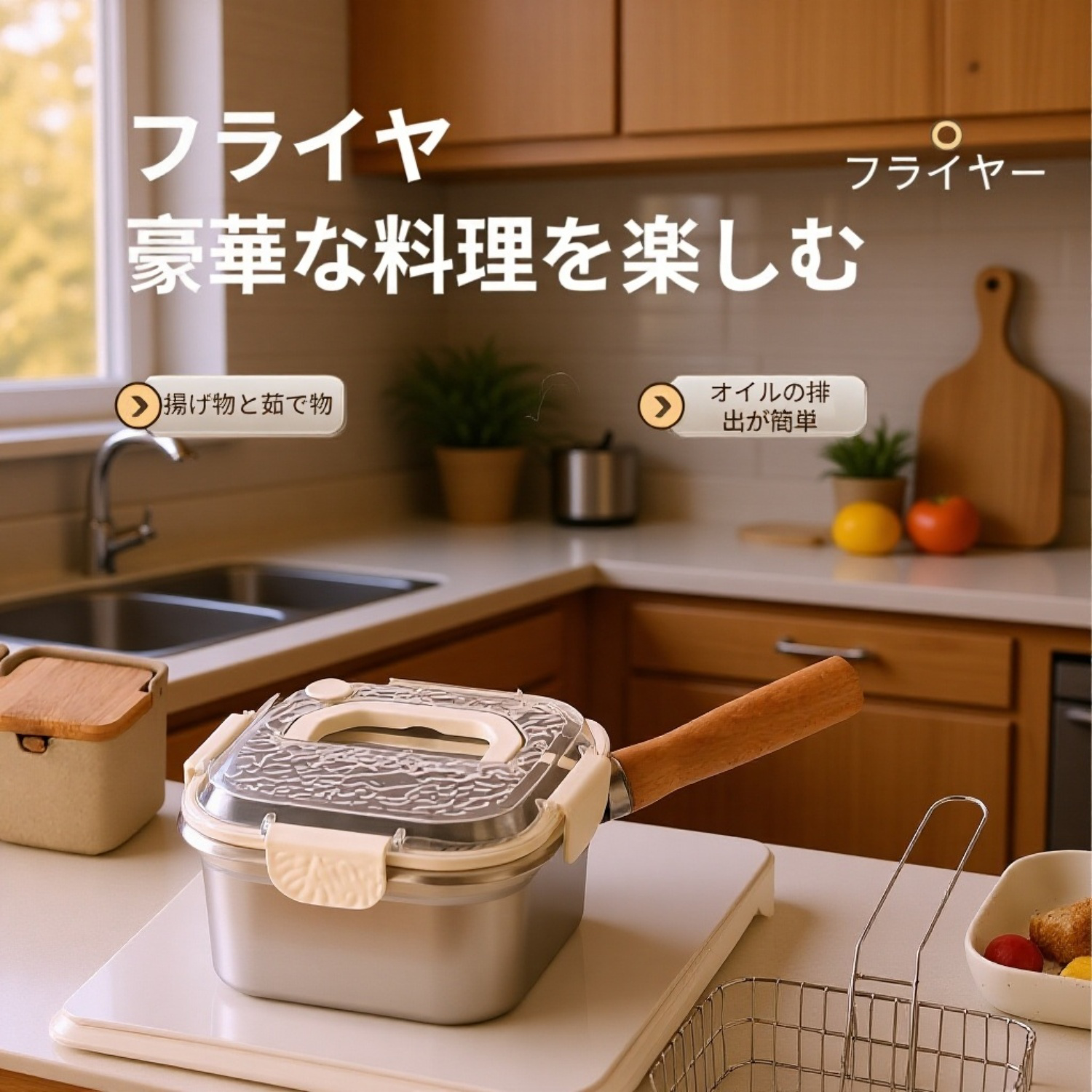 ステンレス四角フライ鍋 家庭用ラーメン鍋 ミルクパン