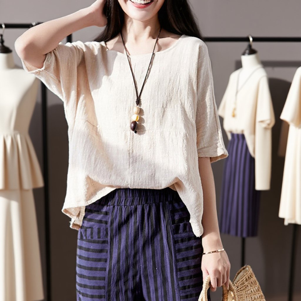 【綿麻ブラウス】流行り廃りなく着回せるアイテム！