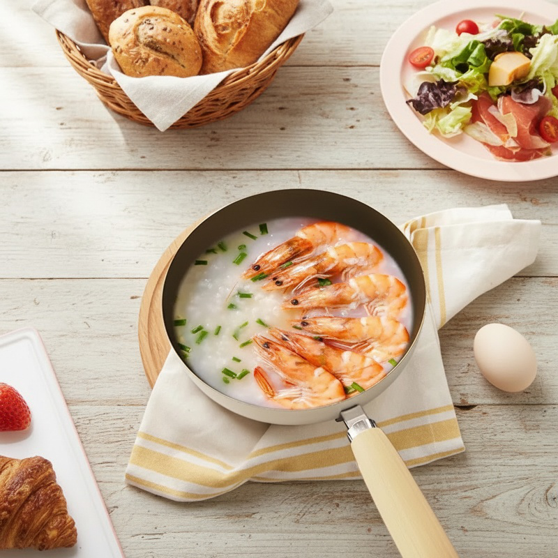 Wear-Resistant Ceramic Frying Pan Close-up