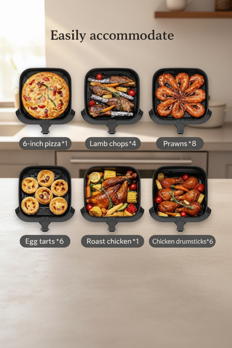 Smart air fryer with digital touch controls