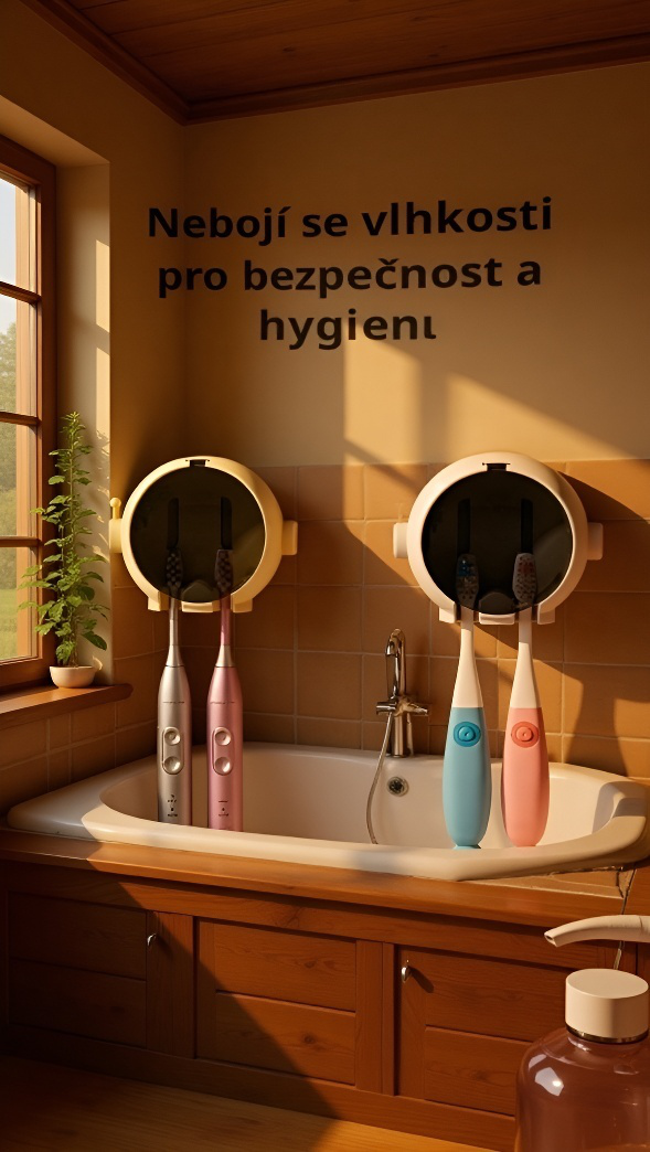 Držák na zubní kartáčky astronaut s dvěma sloty detail