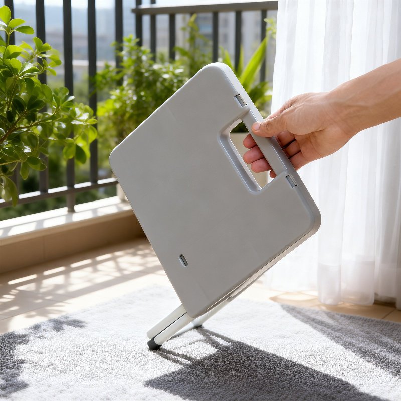 Outdoor Grill Picknick Klapphocker mit Eisenfüßen und Kunststoff, tragbar