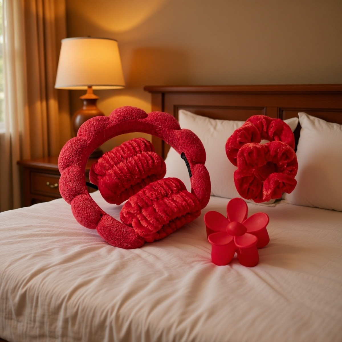 Muñequeras florales a juego con la diadema