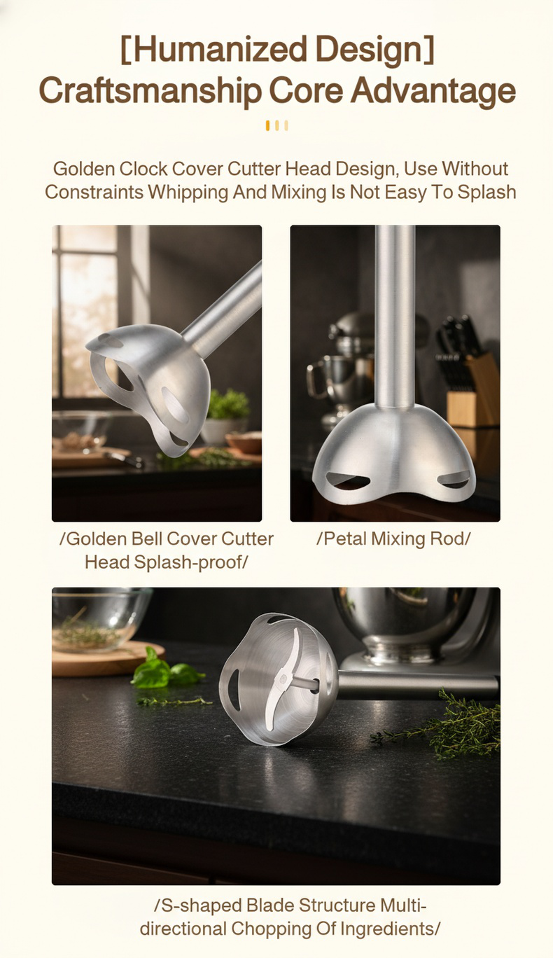 Mini hand blender for quick food preparation