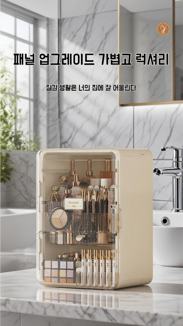 서랍형 화장품 수납함 데스크탑 정리 선반