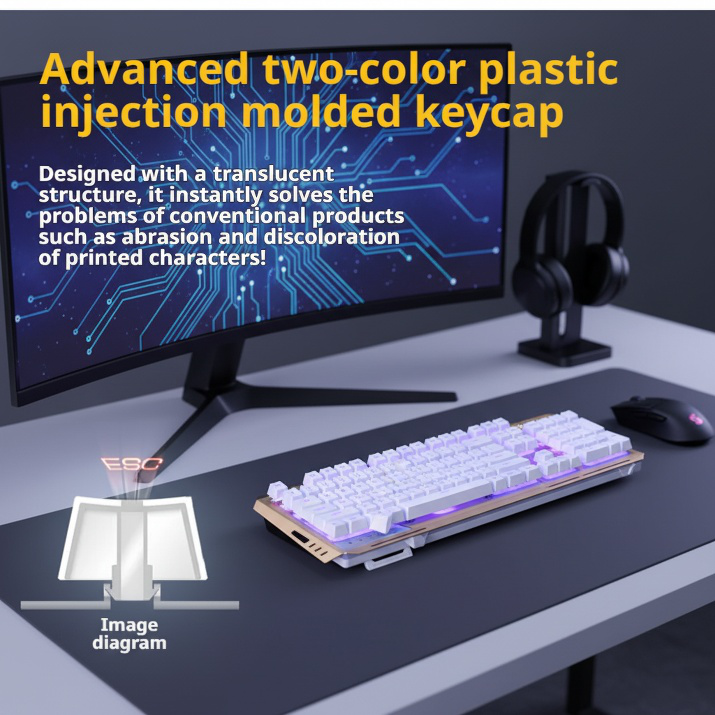 Wired Gaming Mechanical Keyboard and Mouse Set