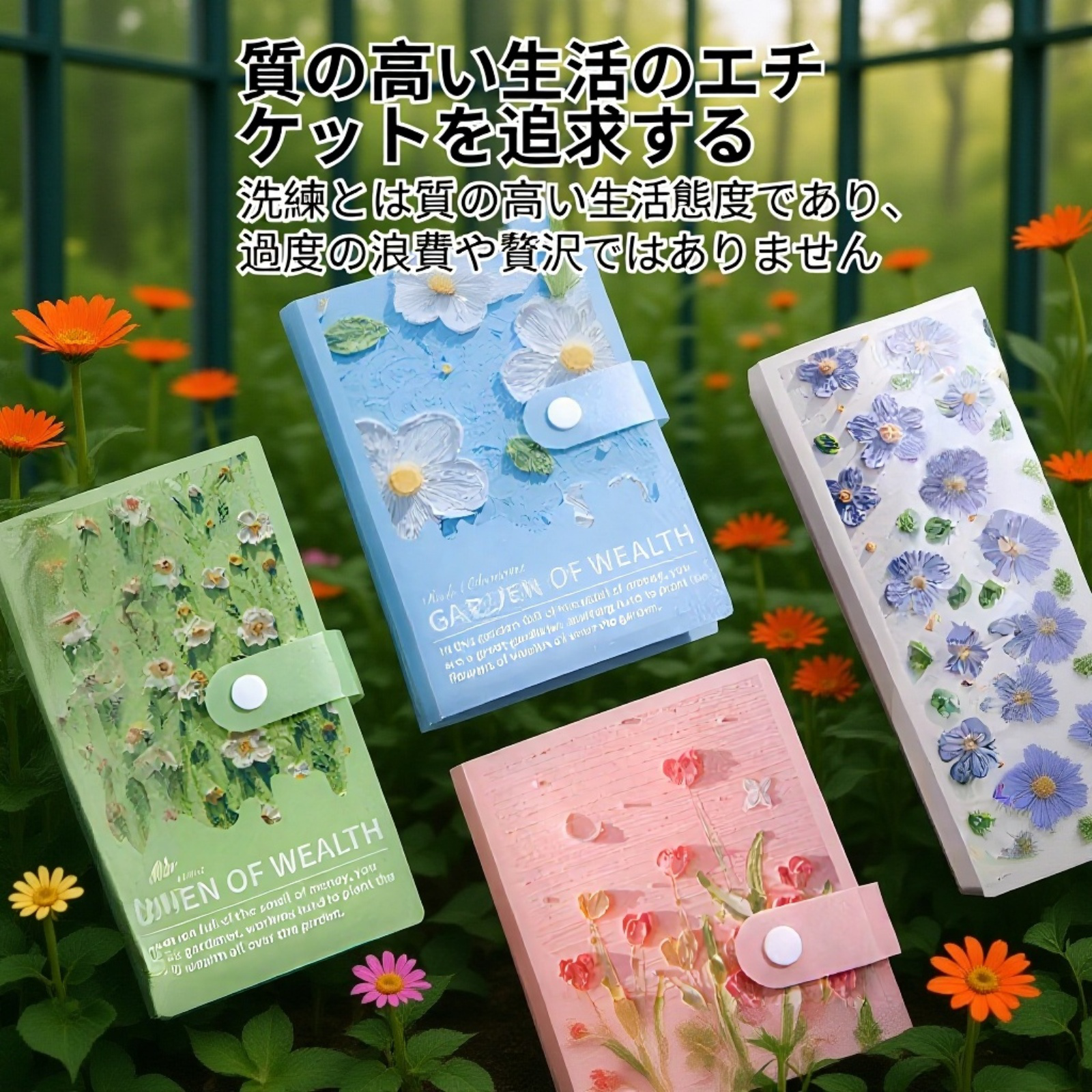 A6油絵3D立体貯金帳プラスチックシェル現金記念紙幣収納帳コレクションブック