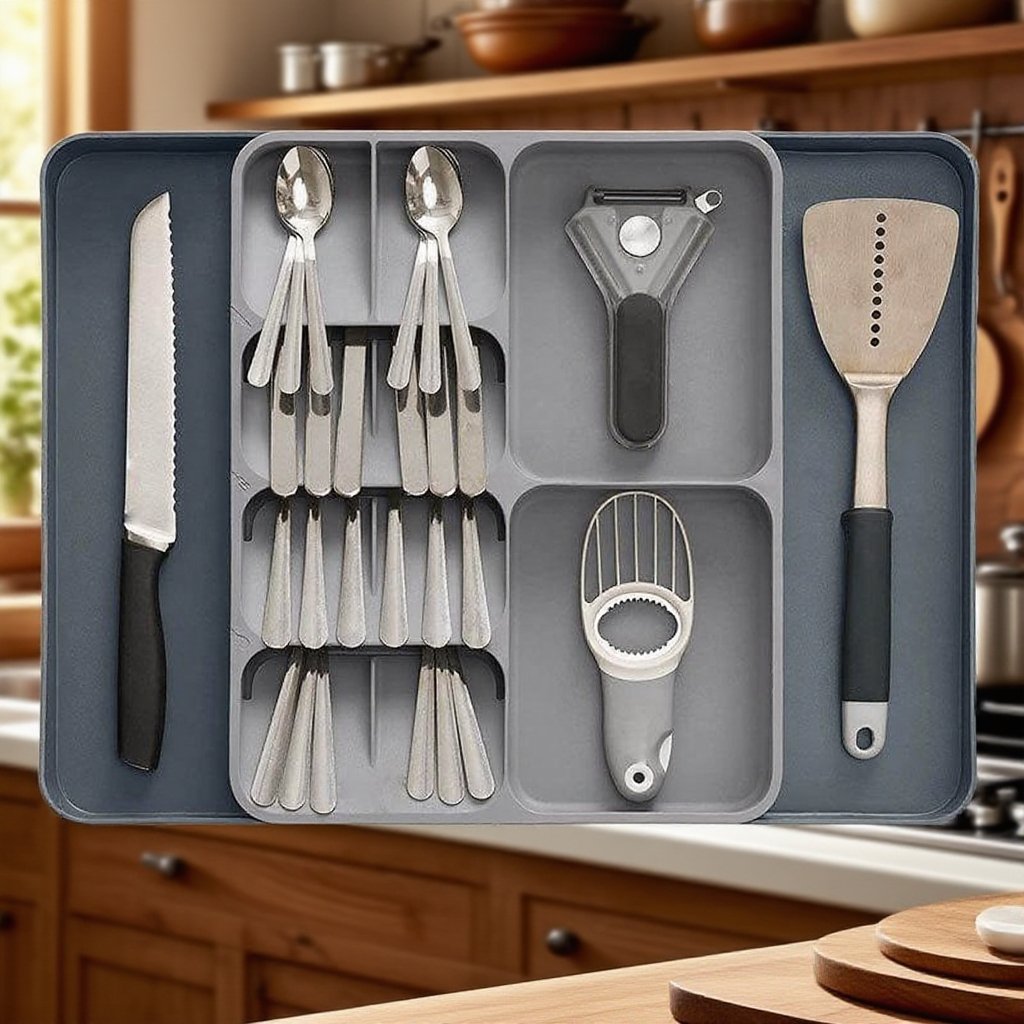 多功能餐具分隔收納盤細節近拍