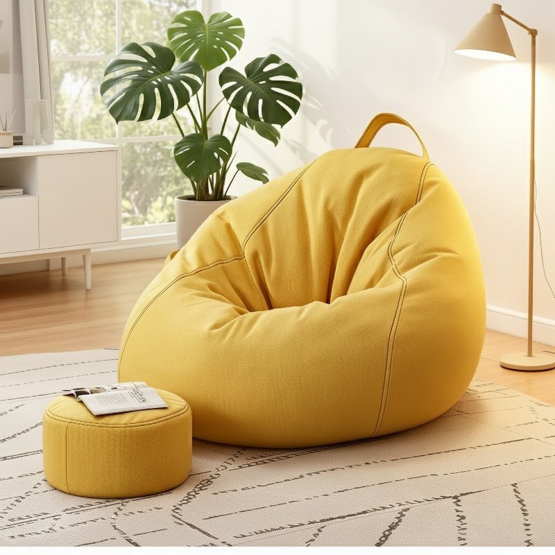 Mini Reclining Tatami Lazy Sofa Chair for Bedroom Living Room Balcony