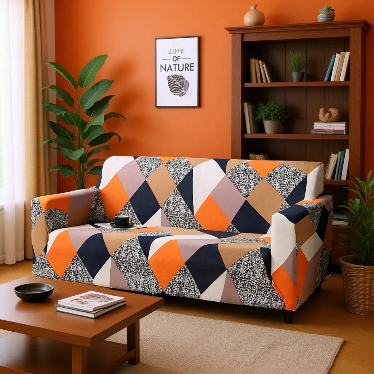 Funda Elástica para Sofá con Brazos, Cubierta Completa Antipolvo