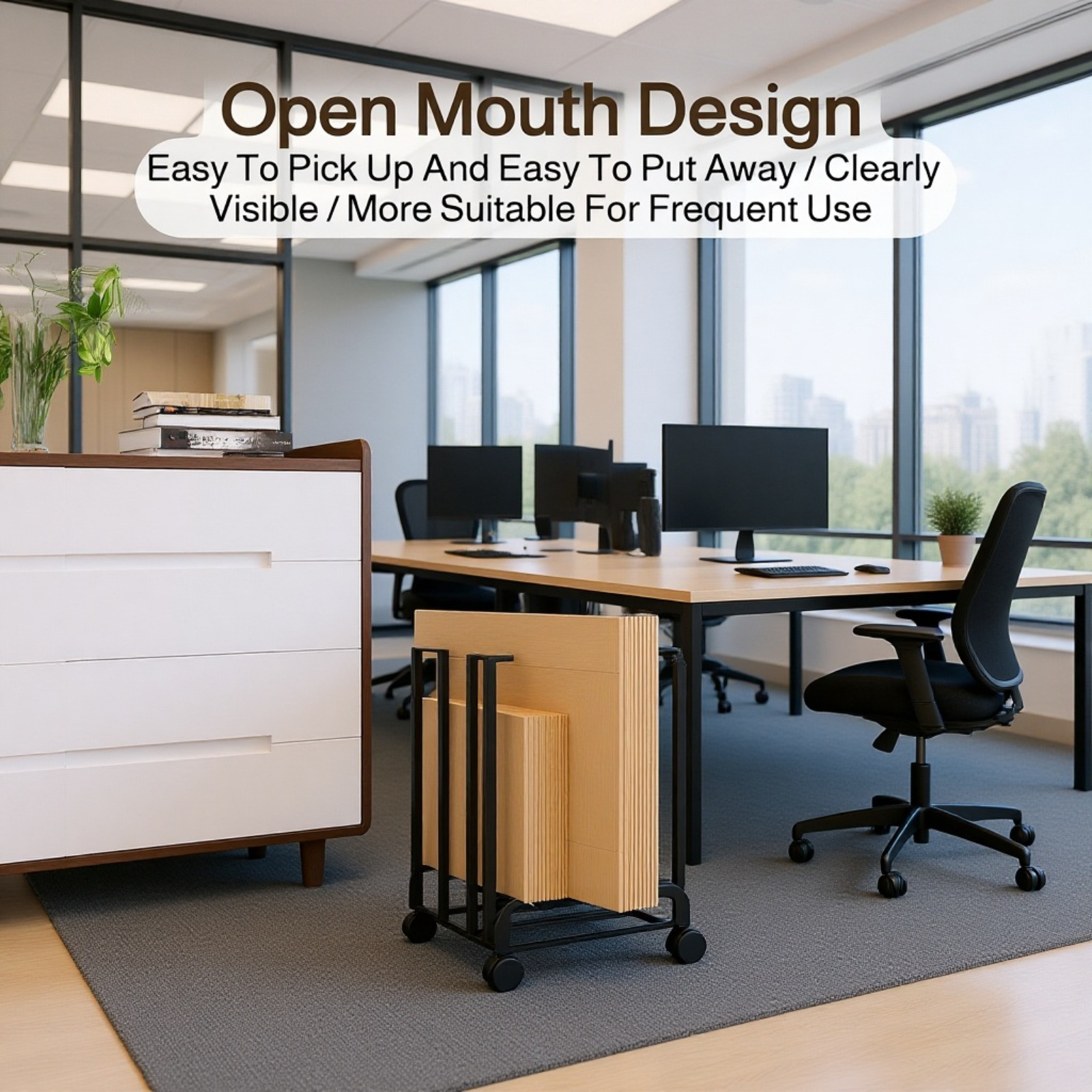 Easy-to-assemble cardboard storage cart for home