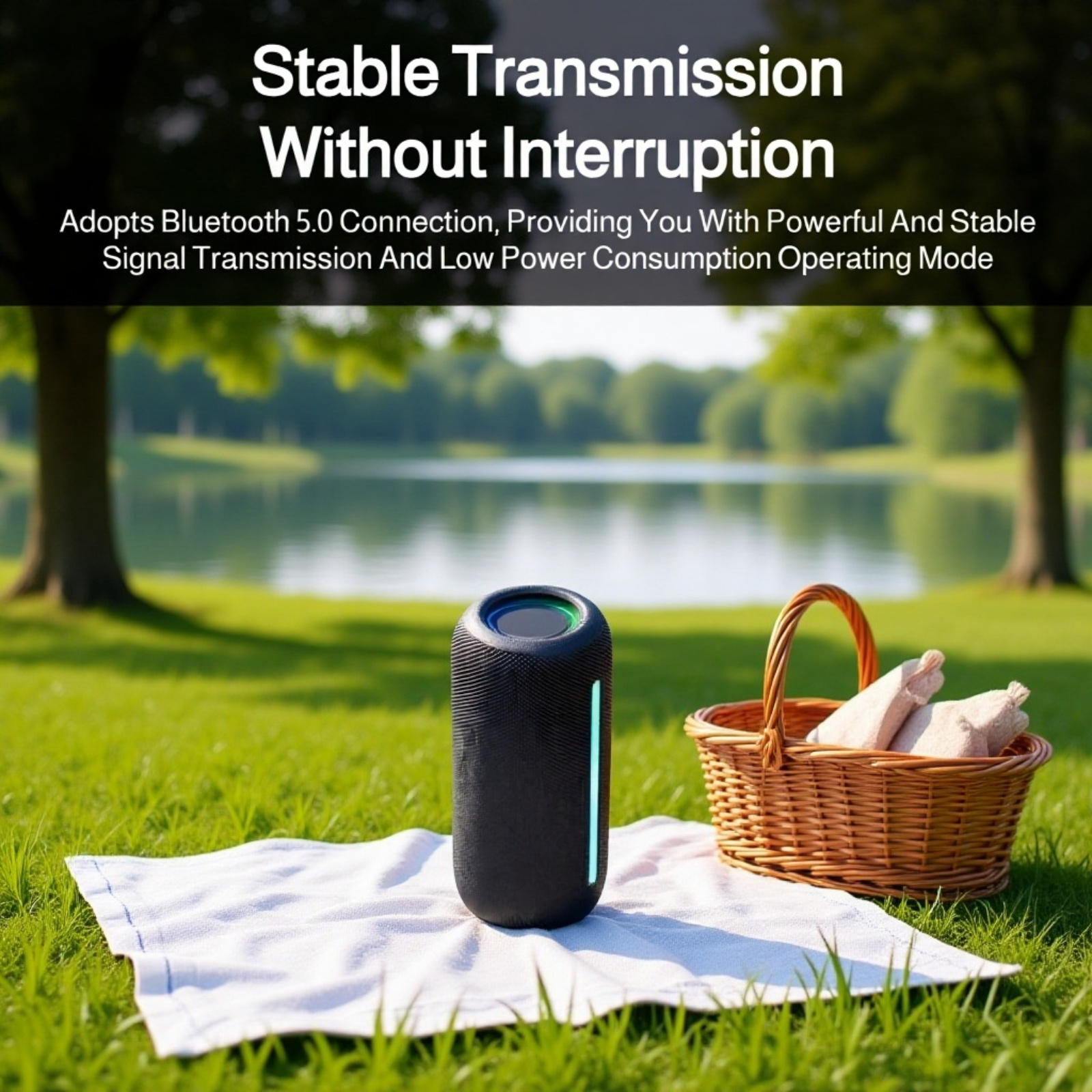 Wireless Bluetooth Speaker with Powerful Bass