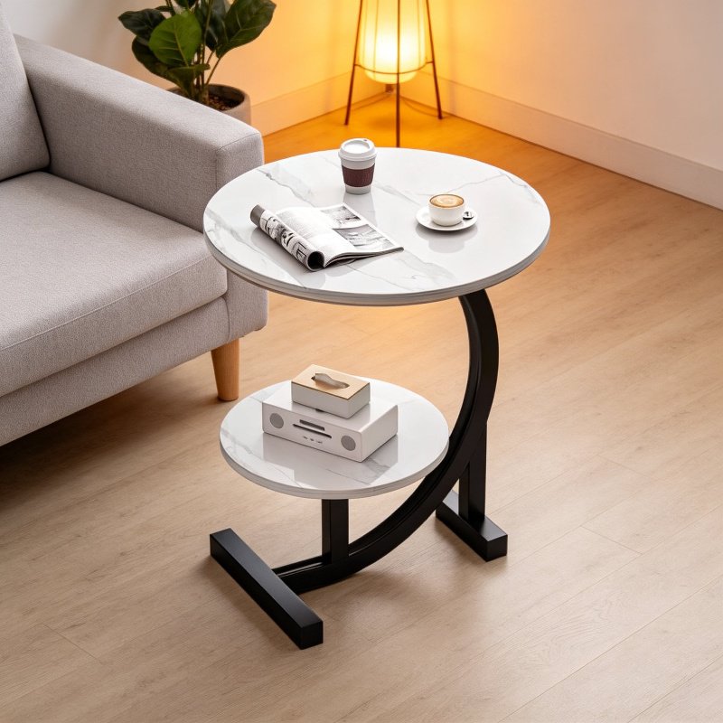 Retro Fengyunduo Double-layer Coffee Table Sofa Side Table Living Room Furniture