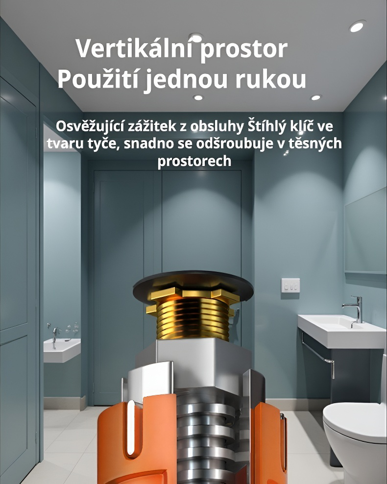 Praktický klíč na opravy koupelnových armatur