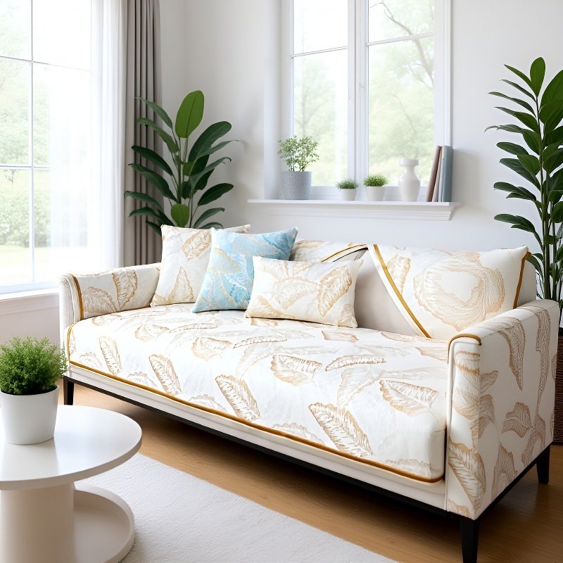 レザーソファークッションアイスシルクカバークロス 夏の滑り止め涼しい感じクッションクーラーカバーカバー