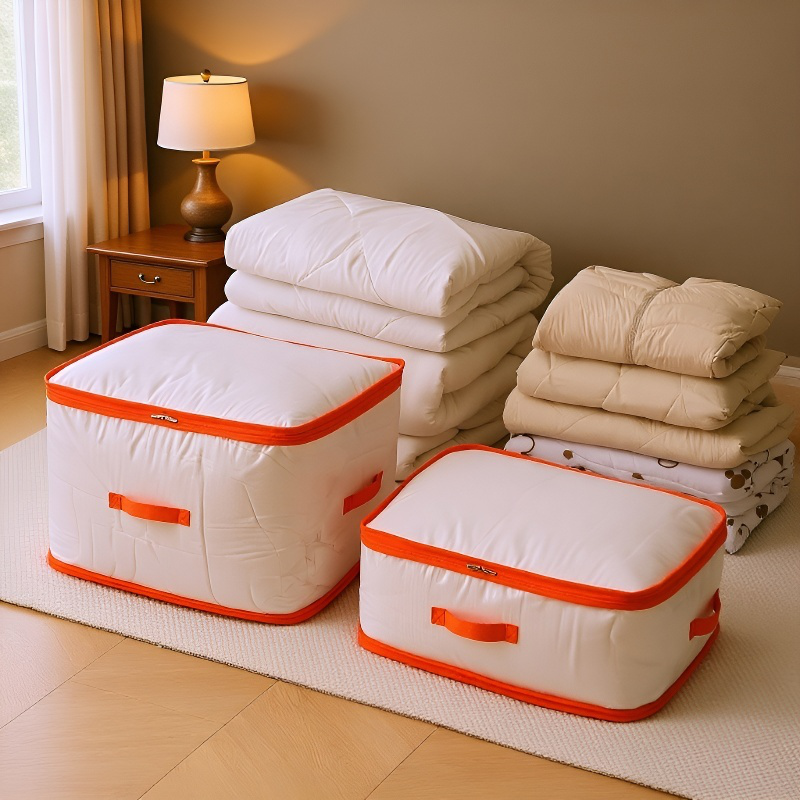 Funda compresora transparente para guardar mantas y prendas