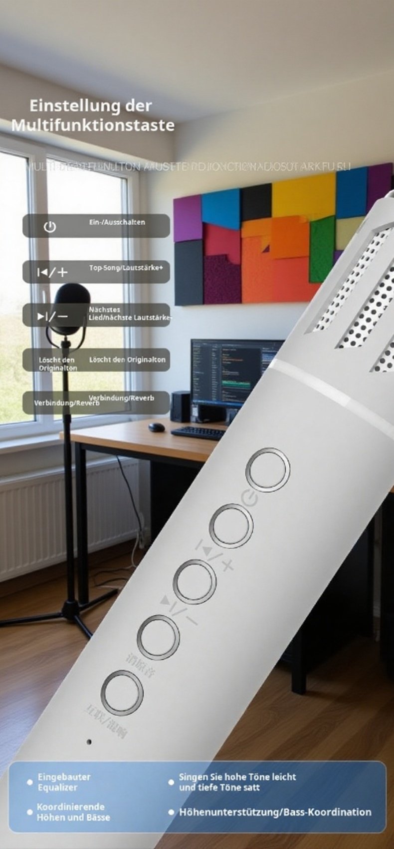 Bluetooth Mikrofon für Online-Meetings und Streaming