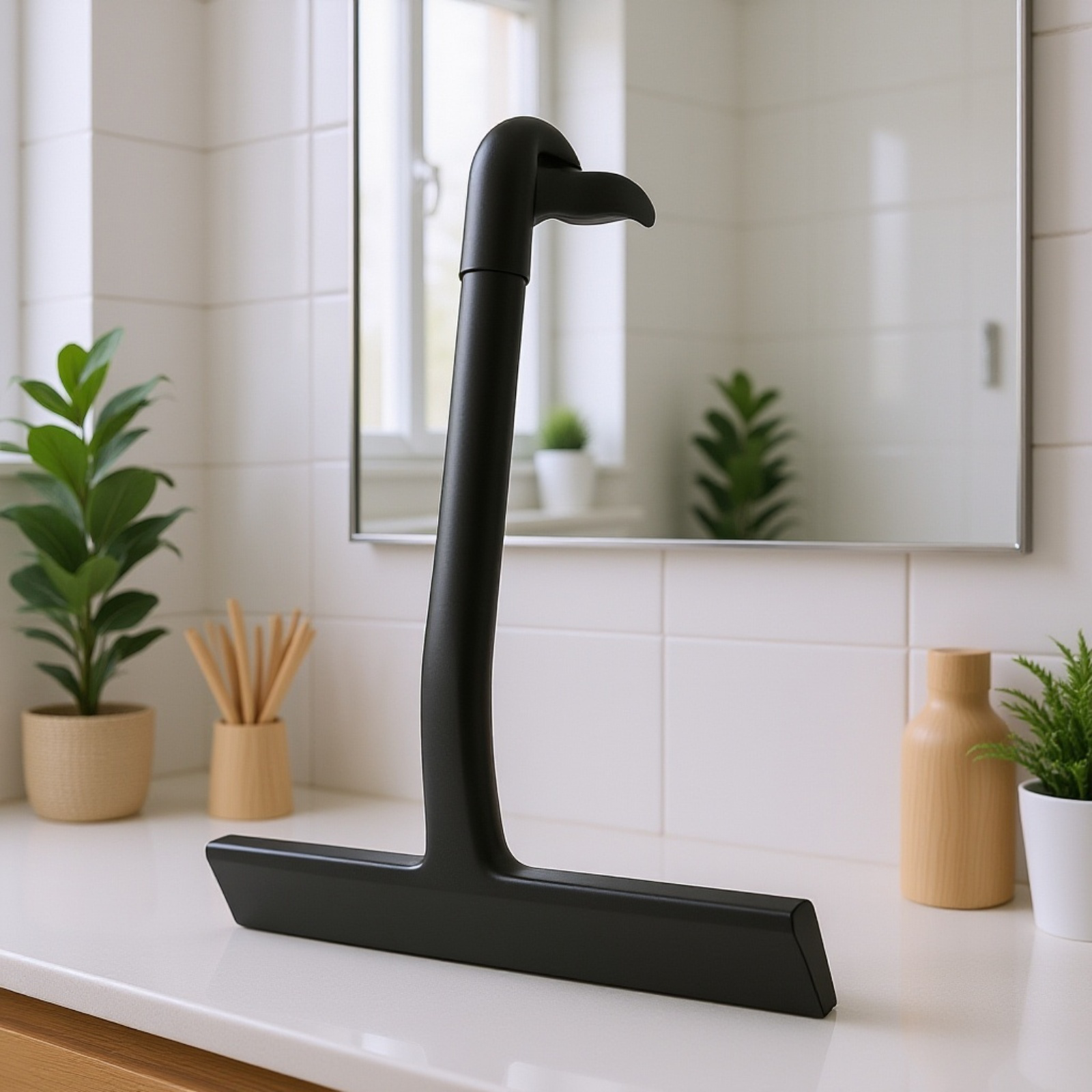 シリコン製スクイージー ガラスクリーナー バスルーム用