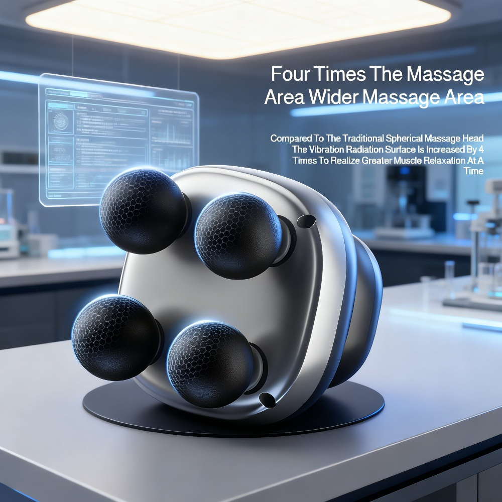 Multifunctional Four-Head Electric Muscle Fascia Gun Massager