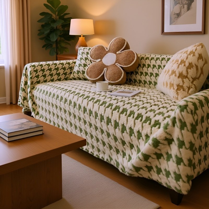 タイガーバードパターンウールカバー フルカバーソファタオル