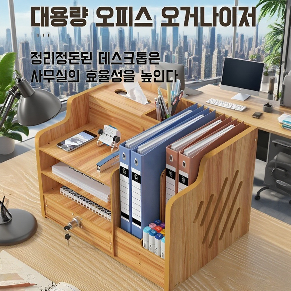 다층 사무실 데스크탑 수납함