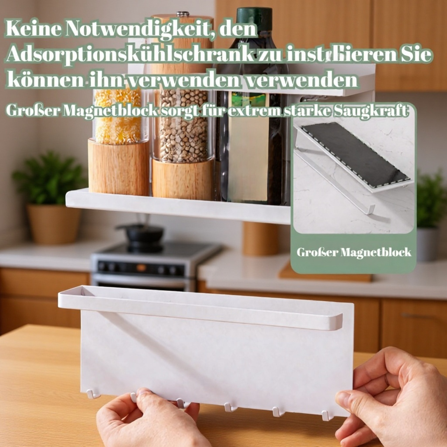 Magnetisches Eisenregal zur Aufbewahrung an der Seite des Kühlschranks