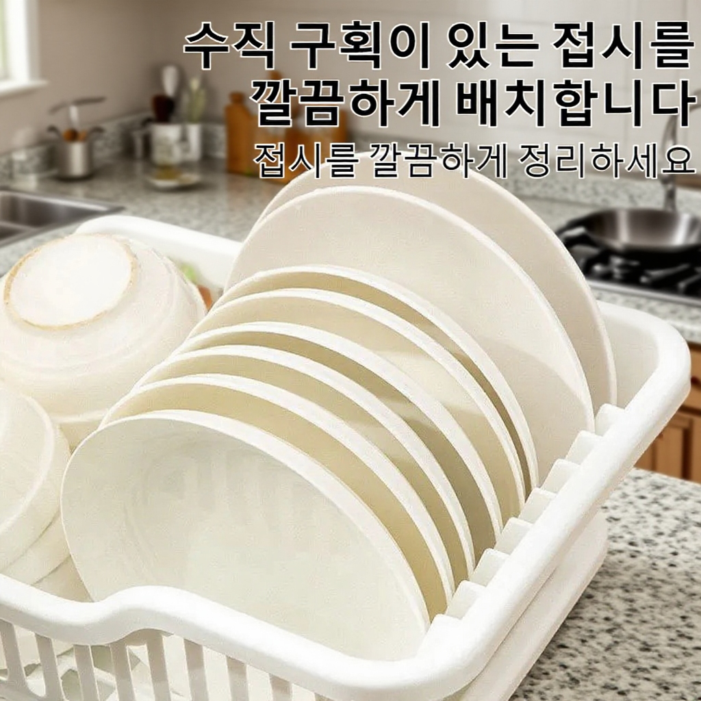 다용도 주방 물빠짐 그릇 선반