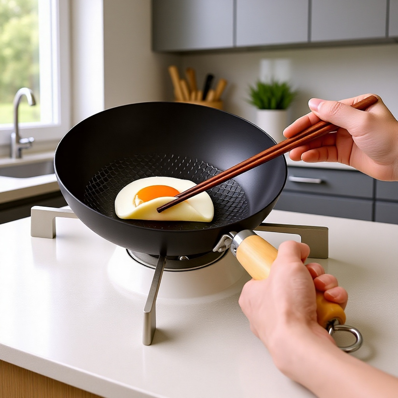 一人用ミニ家庭用ノンコーティングフライパン