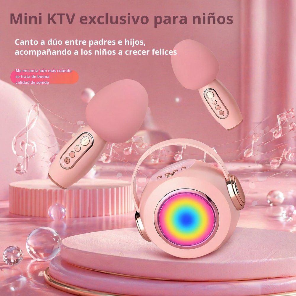 Micrófono inalámbrico para niños con altavoz y karaoke todo en uno