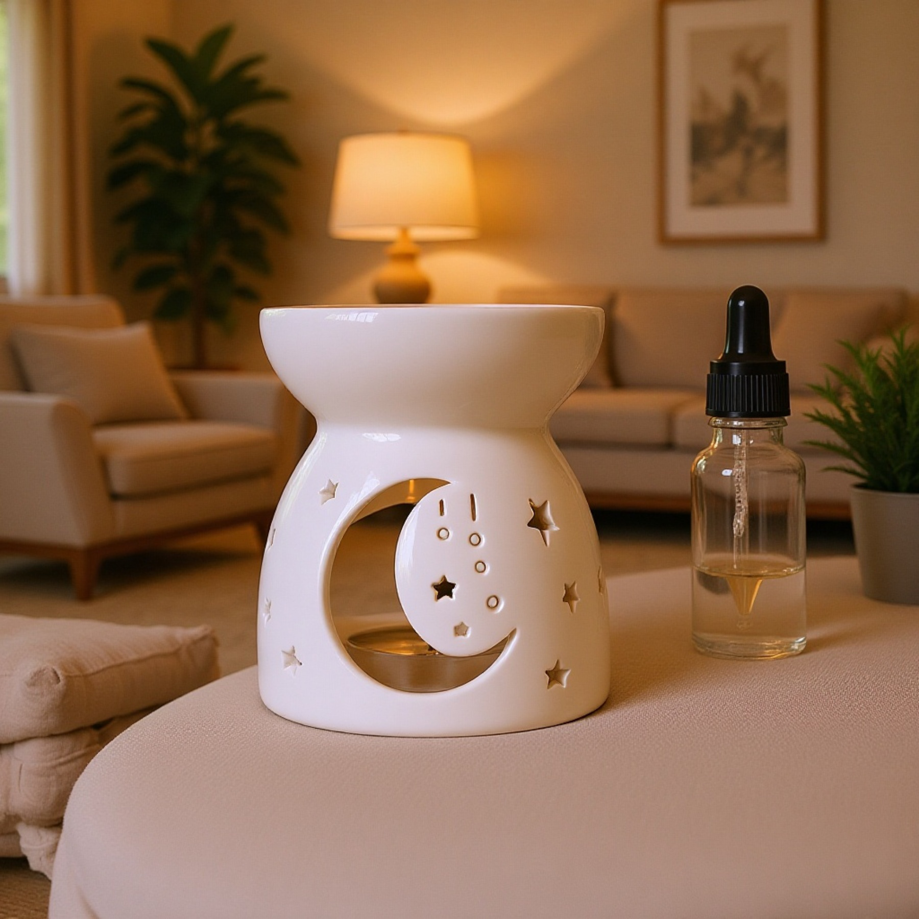 白磁アロマオイルバーナー キャンドル香炉 陶器アロマランプ