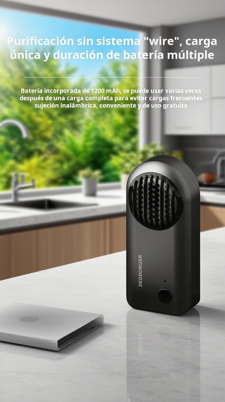 Mini eliminador de olores para baño moderno