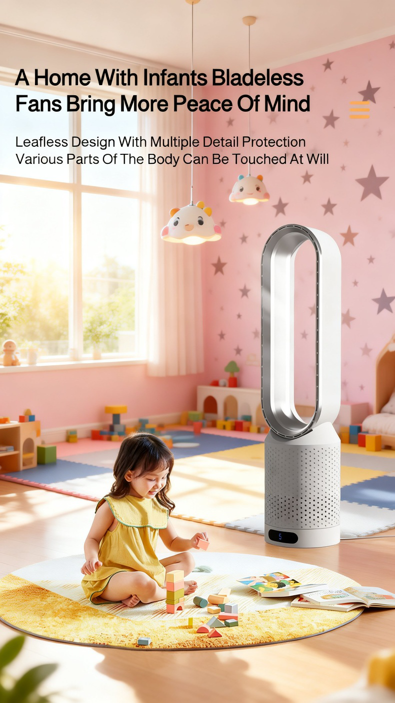 Floor fan providing cool air circulation in summer