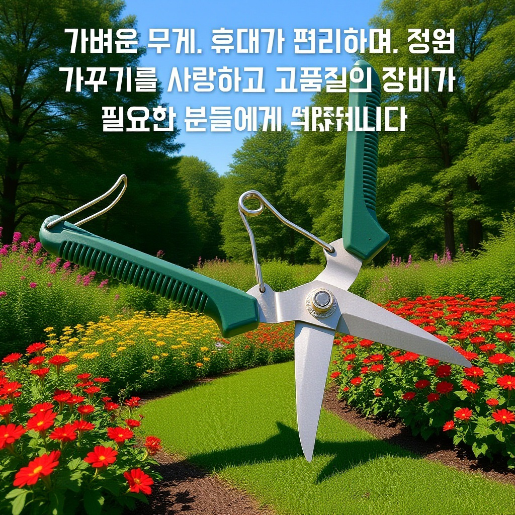 정원에서 가지를 자르는 두꺼운 가지치기 가위