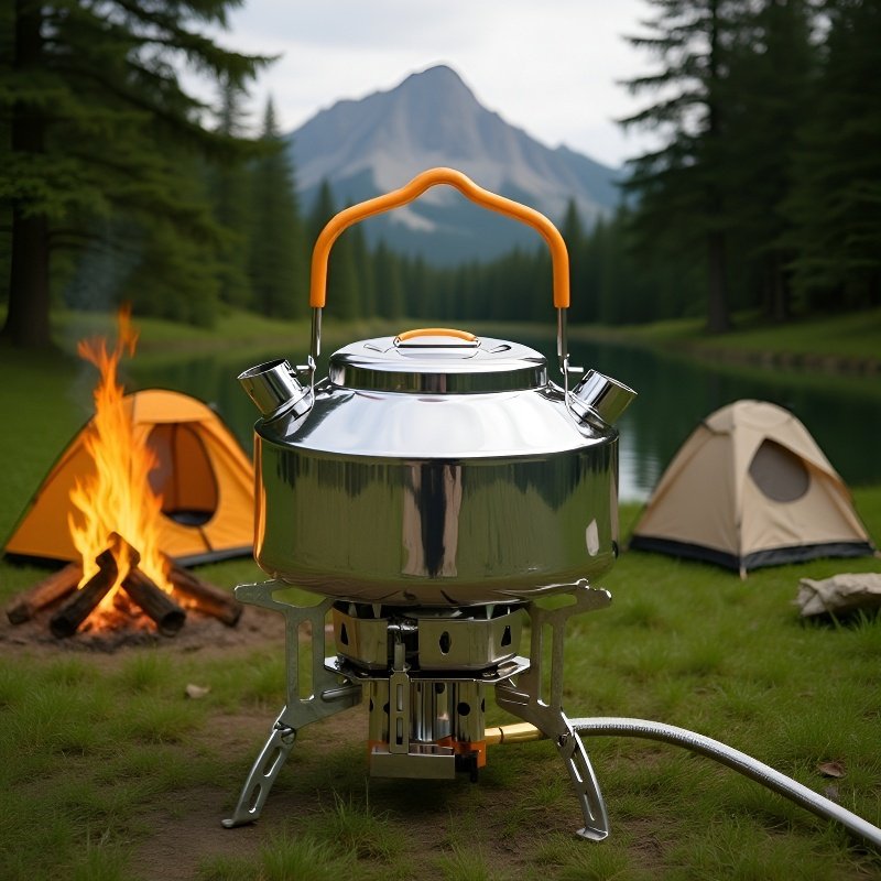 Stainless steel outdoor kettle