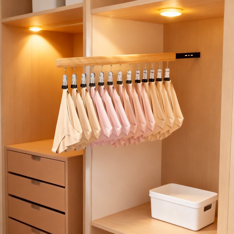 Estante deslizante para ropa interior y almacenamiento en la cocina